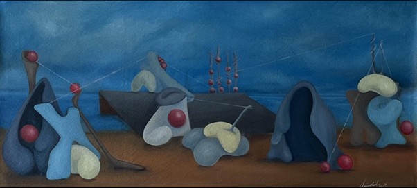 Blue painting by Daisy Corley