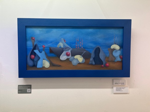 Framed Blue painting Daisy Corley